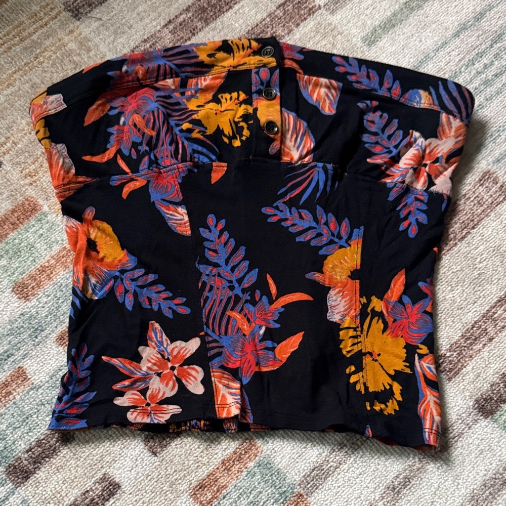 We The Free Small Floral Strapless Women's Top